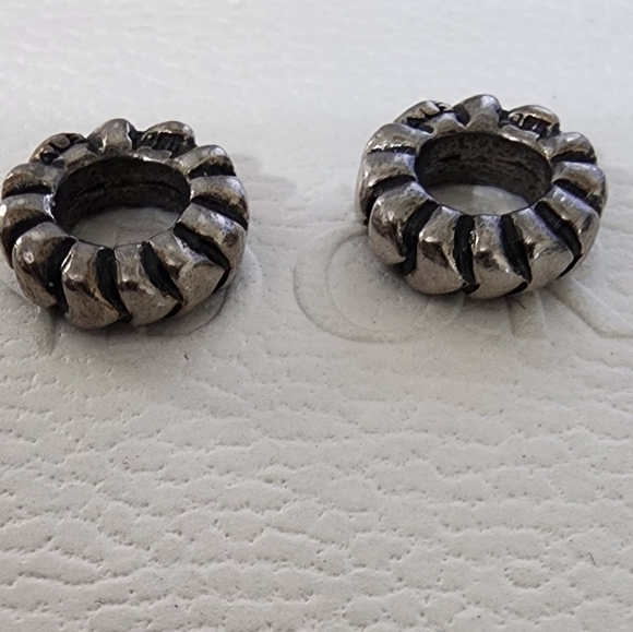 2 Pandora Silver Heart Row Spacer - Picture 5 of 5